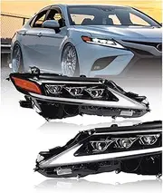 LED Headlights Compatible With Toyota US/Europe Camry 8 Gen 2018-2022 Auto Accessories HeadLamps No Start-Up Animation