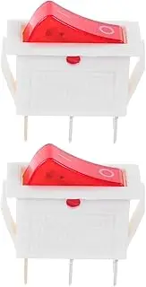 Amosfun 2 Pcs Water Dispenser Switch Power Switch Electrical Switch Boat Toggle Switch Electric Switch with Light Boat Shaped Toggle Switch Replacement Small Toggle Switch Plastic