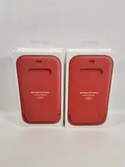 (2x) Genuine Apple iPhone 12 Pro Max Leather Sleeve with Magsafe - Red