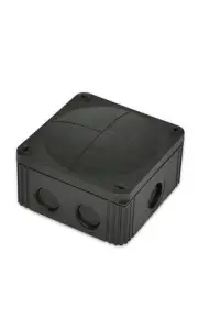 Wiska Combi 607/5/S IP66/67 Weatherproof Junction Box Black