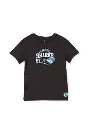 Cronulla Sharks NRL 2023 Wordmark T Shirt Kids Sizes 3yrs-12yrs!