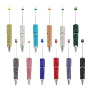 4 Pcs Rhinestones Bead Pen Beadable Ballpoint Pen Signature Pen Writing Pen