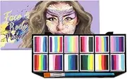Body Paint for Skin,Costume Makeup Body Paint Palette | 12 Color Water Based Face Painting Kit, Cosplay Makeup Palette Art Painting for Halloween, Cosplay, Parties