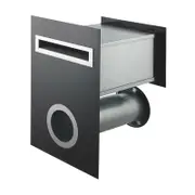 Sandleford Black Frontier Front And Back Letterbox With Newspaper Sleeve