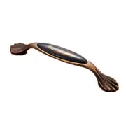 2 PCS Coffee Black Classic Gold Zinc Alloy Ceramic Cyan Cabinet Drawer Handle