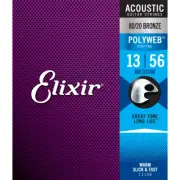 Elixir 80/20 Bronze Polyweb Acoustic Guitar Strings Medium (13-56) / 11100