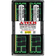 A-Tech 32GB 2x 16GB 2Rx4 PC3-10600R DDR3 1333MHz ECC RDIMM REG Server Memory RAM
