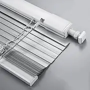 Cordless Aluminum Venetian Blinds Waterproof Blackout Easy Fit Privacy Screen for Kitchen Office Bathroom Bedroom Customized (90cm x 200cm)