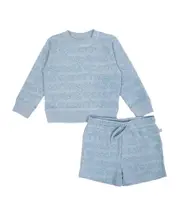 Stella McCartney Kids Logo-Print Drawstring Shorts Set 24M blue