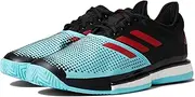 adidas Solecourt Tennis Black/Pulse Aqua/Solar Red 8 D (M)