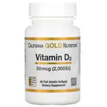 CALIFORNIA GOLD NUTRITION VITAMIN D3 維生素D3 2000IU 90粒