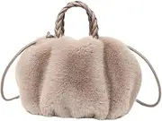 [BESTYASH] Plush Handbag Lady Shoulder Bag Girl Purse Wallet for Wallet Ladies Wallet Back Purse for Women Clutch Purses for Women Crossbody Bag for Women Shopping Bag Khaki