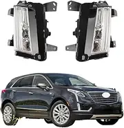 LED DRL Daytime Running Light Front Fog Lamps with Turn Signal Assembly Accessories Compatible With Cadillac XT5 2017 2018 2019