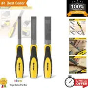 Ergonomic 3-Piece Combination Wood Chisel & Rasp Set with Cap for Safe Use