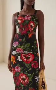 [Dolce & Gabbana] Floral-Printed Rayon Corset Top