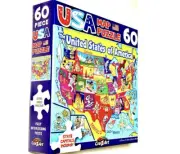 Jigsaw Puzzle USA MAP 50 United States of America 8.75" x 11.25" State Capitals