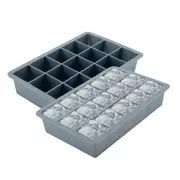 2Pcs Ice Cube Silicone Trays 3.5cm Cubes Flexible Easy Release 18cm