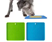 2pcs (blue + green) dog licking pads, pet mat