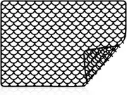 FOSFUKEER Kitchen Silicone Sink Mat, Silicone Sink Mat, Sink Protection Mat, Heat Resistant Non-Slip Kitchen Drain Mat Protector (Black, 46 x 32 cm)