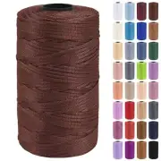 Macrame Cord 3mm x 218 Yards Polypropylene Flat Macrame String Crochet Coffee