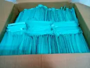 Case of Appox. 400 #00 Size Bubble Shipping Mailers Aqua Blue Color