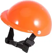 TOBBOMEY 1Pc Puppy Helmet for Dogs Durable Safety Hat with Soft Padding Sun and Rain Protection Pet Supplies Orange Doggie Accessory