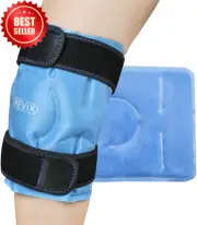 Knee Ice Pack Wrap, Reusable Gel with Cold Compression for Injuries & Recovery