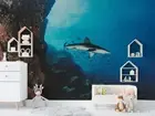 3D Shark Underwater World Wallpaper Wall Murals Removable Wallpaper 172