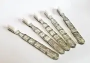 100-PACK Vintage NEW Designer Toothbrush FUN Silver By Alan Stuart New York