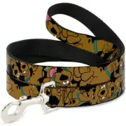 Dog Leash Scooby Doo Stacked Close Up Black Available In Different Lengths An...