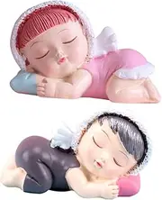Baby Cake Topper Resin Decor Statue Non-Toxic Resin Ornaments for Car Home Dec