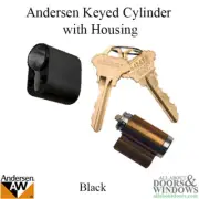 Andersen Albany Keyed Lock Cylinder with Housing Black