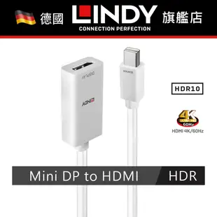 LINDY MINI DP to HDMI轉接器 主動式MINI DISPLAYPORT公 To HDMI母 41063