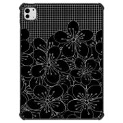 iPad Pro 11-inch (M4) iPad Impact Case Cherry Blossom Grid Black