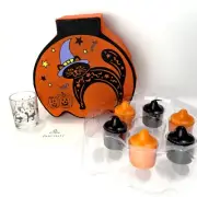 Halloween Black Cat Magic Candle Set Black Cherry & Orange Sherbert Retro