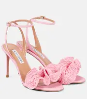[Aquazzura] Aquazzura Noches Tropicales 85 raffia sandals AU 10 pink