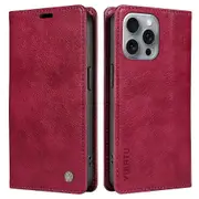 For iPhone 16 Pro Max Wallet Case Adsorbed Closure Leather Phone Cover