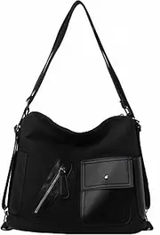 [YANPLS] Large Women's Canvas Hobo Tote Bag Shoulder Purses Handbags with Adjustable Straps