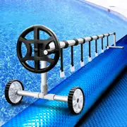10x4m Aqua Buddy Pool Cover 500 Micron Blue Swimming Pool Solar Blanket 4m Roller
