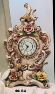 Capodimonte clock with 24k Gold