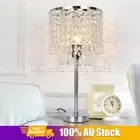 Crystal Bedside Light Room Table Desk Lamp Stainless Steel Base 220 V Morden AU