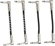 ERINGOGO 4Pcs Guitar Patch Cable Durable Instrument Cord for Amplifiers Flexible Design Noise Reduction Safe Material for Guitarists and Musicians