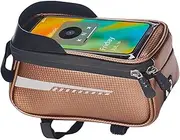 Cycling Cell Phone Holder - Cycling Front Top Tube Pouch with Sun-Visor Cover | Scooter Cell Phone Storage Pouch for Commuting, Traveling
