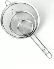 3pcs Stainless Steel Fine Mesh Tea Strainer With Handle.