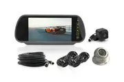 Elinz 7" Rearview Mirror Monitor Caravan 2 Reversing Camera 4PIN System Kit CCD