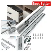 Durable 18-Inch Ball Bearing Drawer Slides - Soft Close, Side Mount Installation