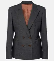 [Blaze Milano] Blazé Milano Hunley Charmer checked wool blazer AU 4 grey