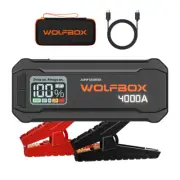WOLFBOX JS24 4000A Portable Jump Starter Battery Pack Power Bank W/ LED Display