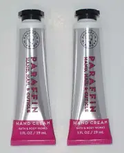 2 BATH BODY WORKS PARAFFIN HAND NAIL CUTICLE CREAM LOTION SHEA BUTTER 1OZ TRAVEL