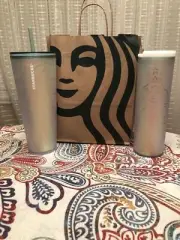 New Starbucks 50th Anniversary Frosted Set Mermaid Iridescent Tumblers Fast Ship